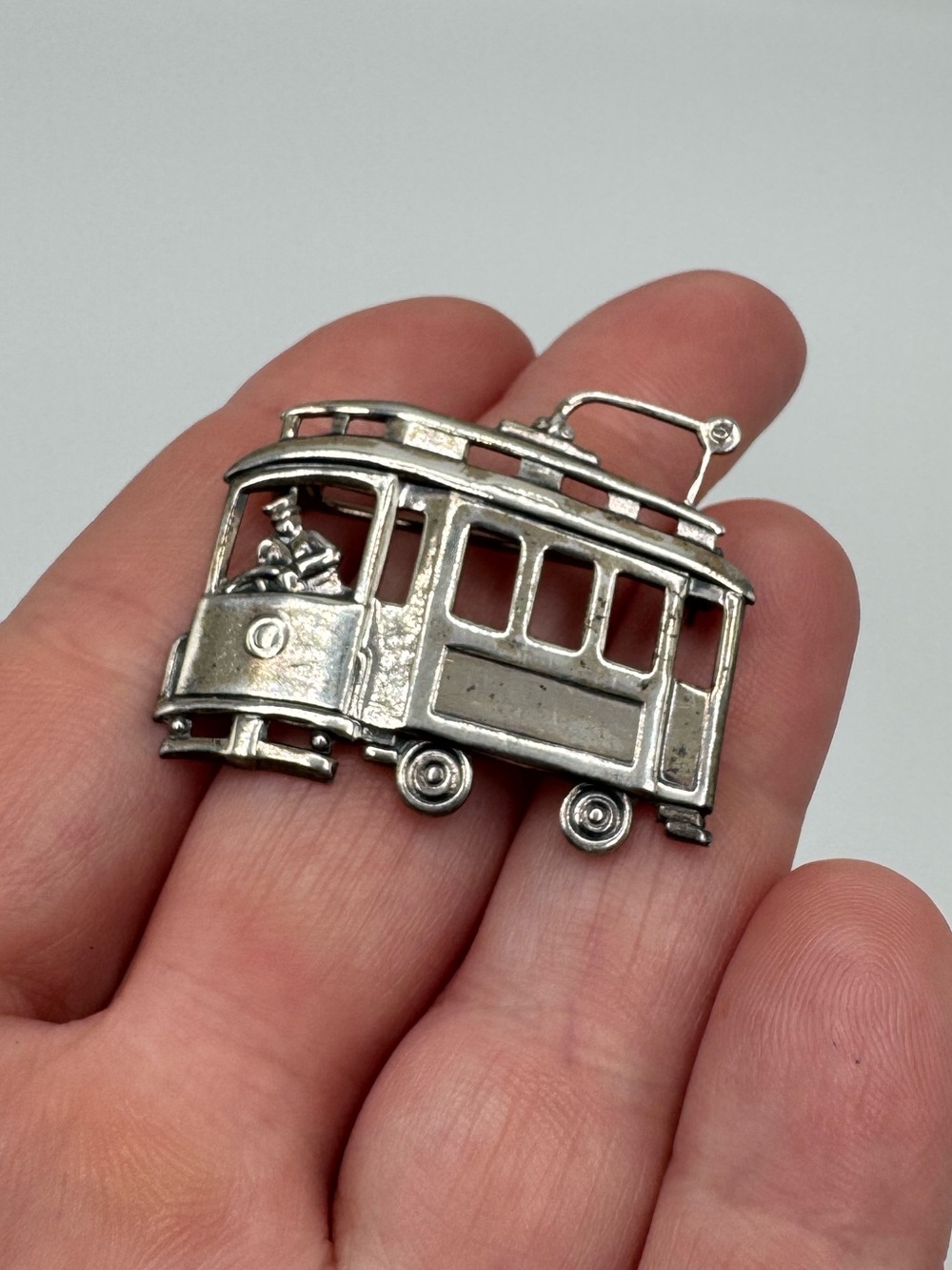 Vintage Sterling Silver 925 Trolley Pin